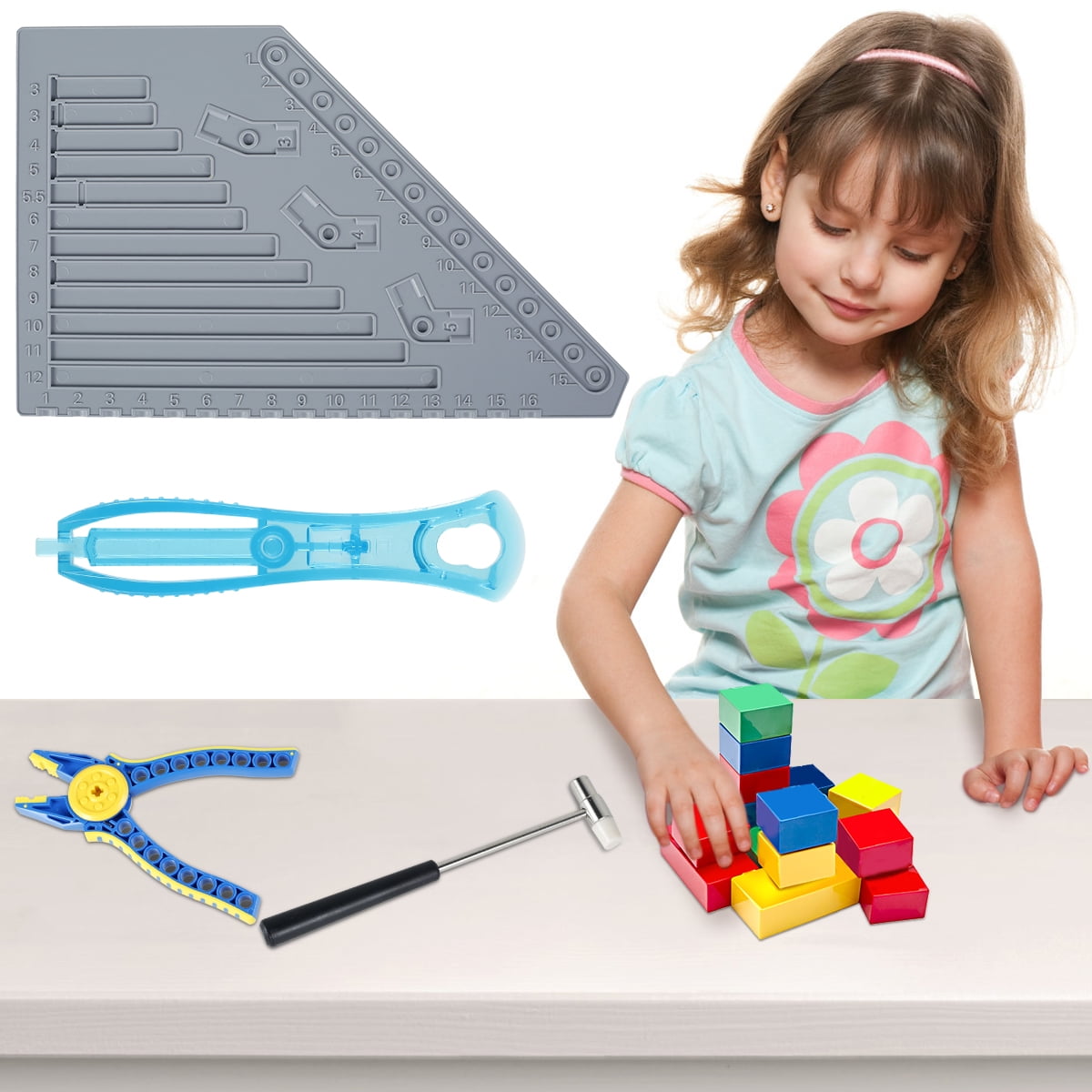  Ulanlan Separator Tools Compatible with Lego Blocks and  Technic, Building Block Tool Kit, Including 1 Multi use Hammer,1 Blocks  Pliers, 1 Clip and 2 Brick Separator : Toys & Games
