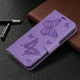 thumbnail image 5 of Dteck Wallet Case for Apple iPhone 12 Pro Max 6.7-inch, Magnetic Butterfly Patterned Flip PU Leather Kicksatnd Card Holder Shockproof Case with Strap Cover,Violet, 5 of 6
