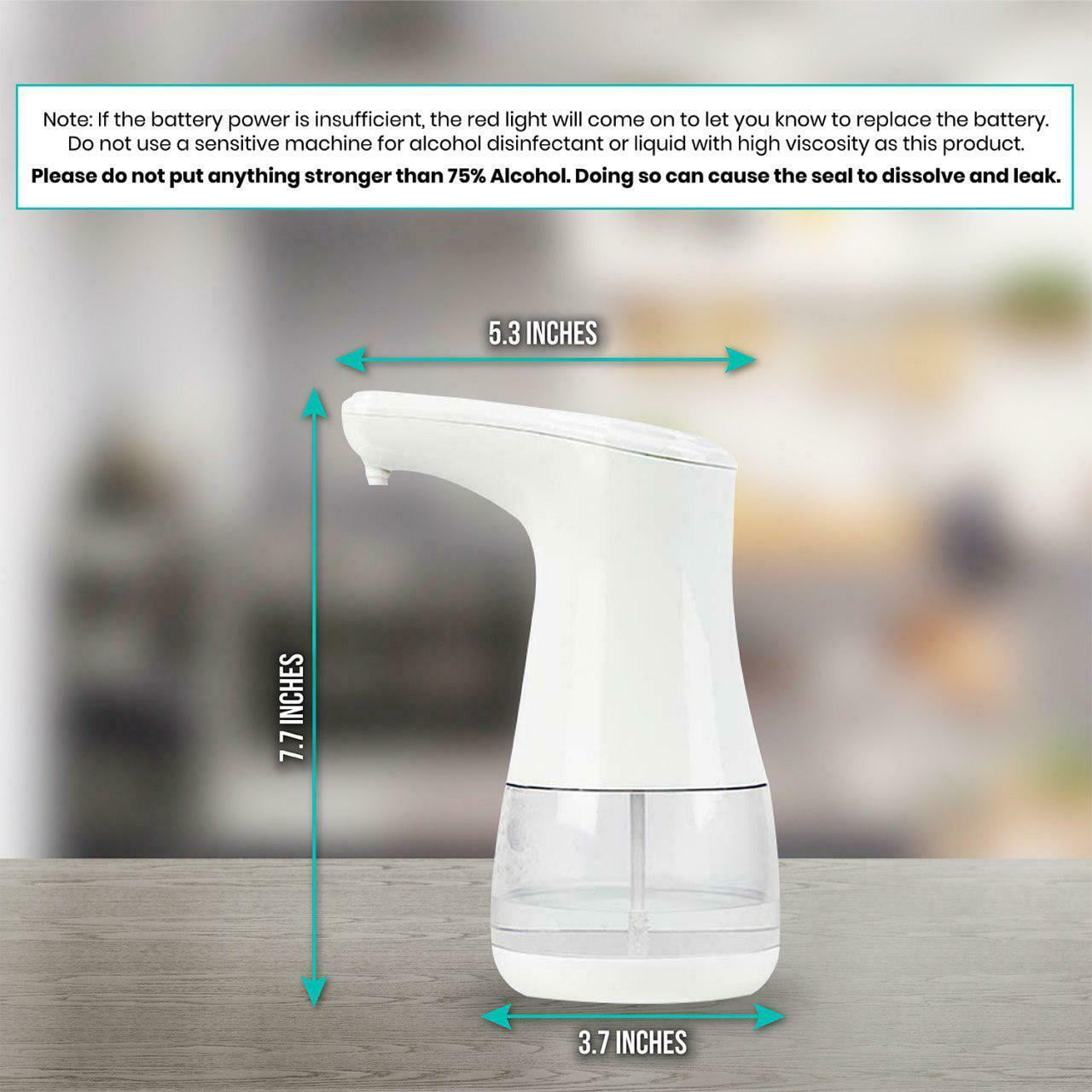 Alcohol Automatic Dispenser Infrared Induction Non-Contact Sprayer Bottles Touchless, Soap Dispenser Suitable for Home, Restaurant, School, Hotel (Alcohol)