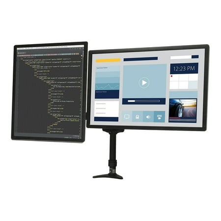 StarTech.com - Dual Arm Desktop Monitor Mount for 12" to 24" Monitors - Black