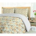 thumbnail image 5 of Ambesonne Abstract Duvet Cover Sets, Funky Molecule Like, 2-Queen, Orange Grey Pale Blue, 5 of 7