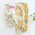 thumbnail image 5 of Rovga Women Pants Spring Fall Warm Flannel Casual Trousers Pants Adjustable Trousers Home Fashion Pajama Pants Casual Trousers Pants Comfy Streetwear, 5 of 5