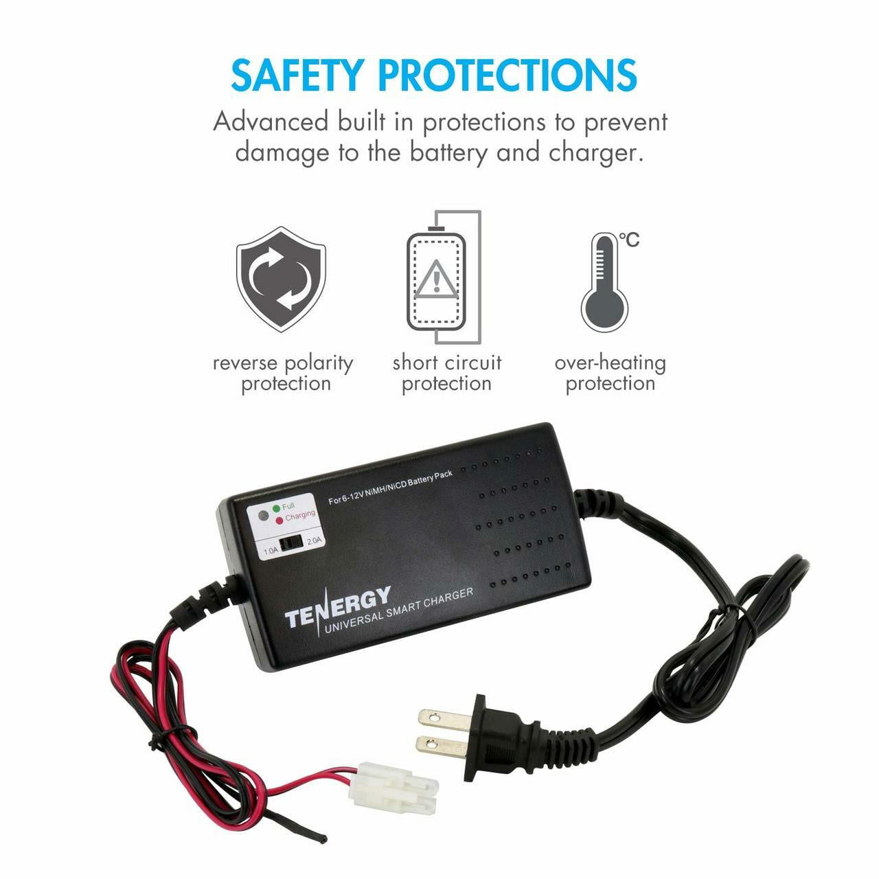 Tenergy 7.2V 3800mAh Battery Packs and Charger Combo, 2 Pack