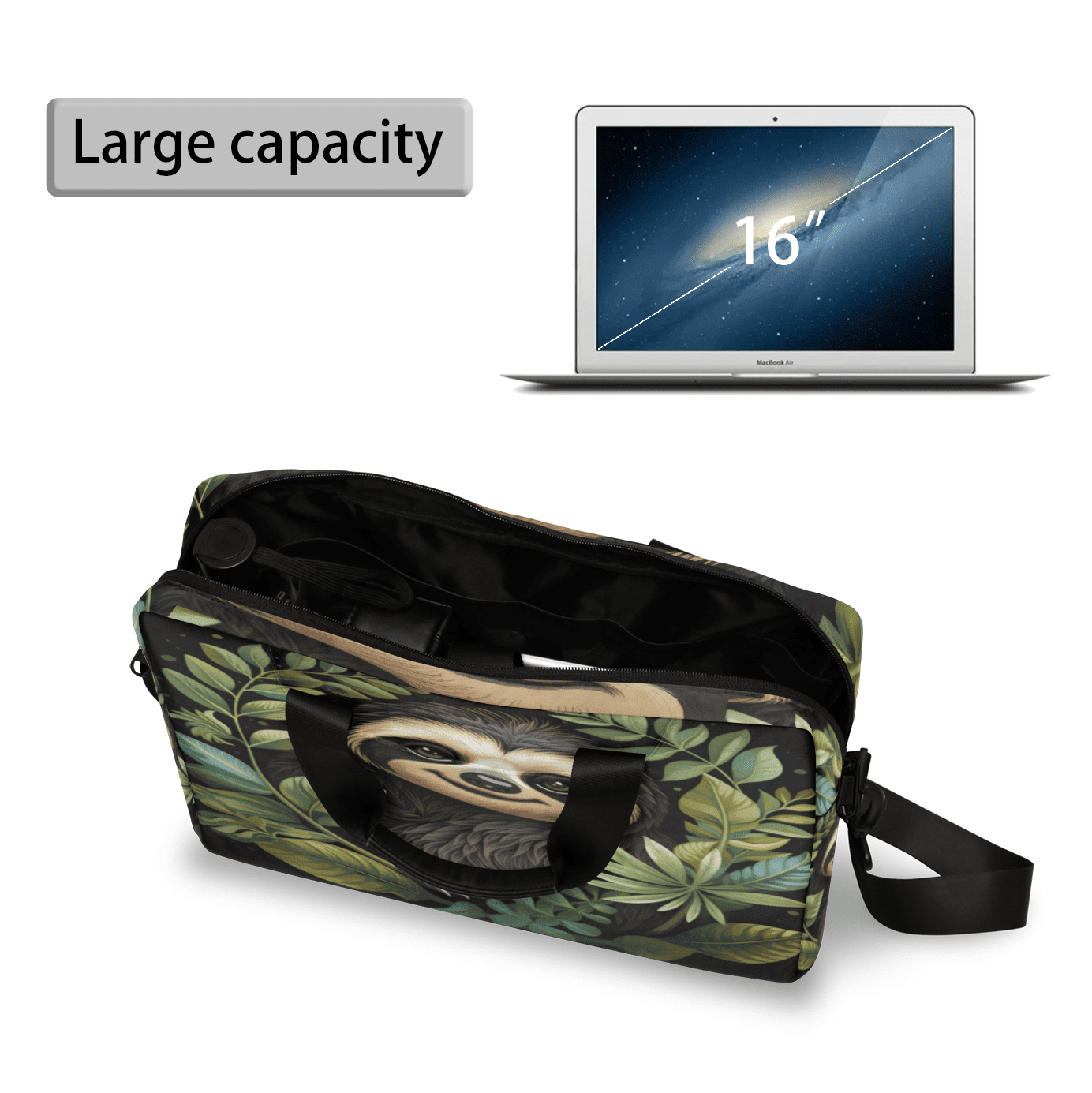 Herdesigns Cute Laptop Bag for Women Men, Computer Case Briefcase Messenger Bags, 15-15.6 inch Laptop Sleeve Shoulder Bag