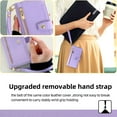 thumbnail image 6 of For Moto G Play 4G 2024 Wallet Case, Crossbody Shoulder Strap Zipper Pocket Cards Holder Shockproof Premium PU Leather Portable Phone Case for Motorola G Play 4G 2024, Purple, 6 of 8