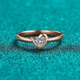 thumbnail image 2 of Exquisite 0.3 Carat Women's Moissanite Rings Heart Cut D Color VVS1 S925 Silver Lab Created Diamond Wedding Bands Ideal Choice for Couple Parties Date Travel, 2 of 7