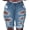 Blue, variant on Gifts Stretch Ripped Edge Distressed Denim Shorts For Women, Elastic Slim Fit Casual Jean Bottoms, Fashion Lightweight Trousers For Summer Street Shopping Weekend Vacation Daily Wear Black S