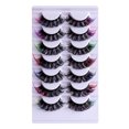 thumbnail image 1 of 1 caja de pestañas de color de pelo de visón de imitación 8D, pestañas tupidas enrolladas hacia arriba, cola de ojo, pestañas postizas, 1 of 5