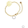 thumbnail image 2 of Delight Jewelry Silvertone Always My Sister Eternity Ring Gold-tone Flower Link Chain Bracelet, 6.75"+2" Extender, 2 of 4