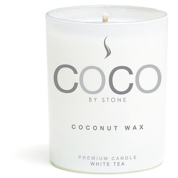 Stone Candles COCO11WT 11 oz Coconut Candle - White Tea