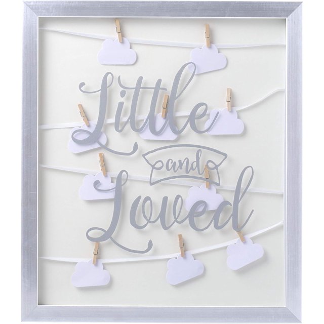 Kate & Milo Little and Loved Signature Frame, Unique Baby Gift, Modern Nursery Decor, Multi-color, One Size