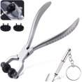 thumbnail image 1 of LEONTOOL Outil de Réglage d'Axe de Lentille en Acier Inoxydable Pinces à Ressort pour Alignement d'Axe de Lentille Kit d'Outils de Réparation de Lunettes Optiques avec Mini Tournevis pour Lunettes et Mâchoires de Remplacement, 1 of 4