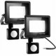 thumbnail image 1 of 2 x 10W Luz de seguridad con sensor de movimiento PIR, Luz de inundación LED inteligente, 800 lúmenes 6500K Luces exteriores blancas frías, Foco LED exterior impermeable IP66, 1 of 5