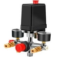 thumbnail image 3 of 90-120PSI Air Compressor Pressure Switch Manifold Regulator Gauges Air Compressor Pressure Switch Control 220-380V Aluminum Alloy Bracket Easy to Assemble, 3 of 9