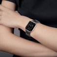 thumbnail image 5 of Wearlizer Compatible with Apple Watch Band 38mm 40mm 41mm Womens for iWatch SE Lightweight Resin Wristband Bracelet Mens Strap Series 7 6 5 4 3 2 1-(Black, 38/40/41mm), 5 of 7