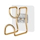 thumbnail image 2 of Fiudx Ofertas flash del día Ganchos para lavabo de acero inoxidable para baño, soportes para tapas de ollas de cocina, ganchos de pegamento de acero inoxidable, estantes montados en la pared, 2 of 6
