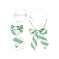 thumbnail image 3 of INSPIRE CHIC Women's Bowties Stylish Adjustable Elastic Band Pre-tied Stripe Bow Ties 1pcs Mint Green White, 3 of 6