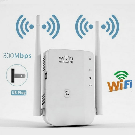 EIMELI 300Mbps Wireless WiFi Repeater Router Range Extender Signal Booster Plug