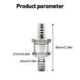 thumbnail image 1 of Fuel Non Return Check Valve 6/8/10/12mm Aluminium Alloy Petrol Fuel Line Way, 1 of 2
