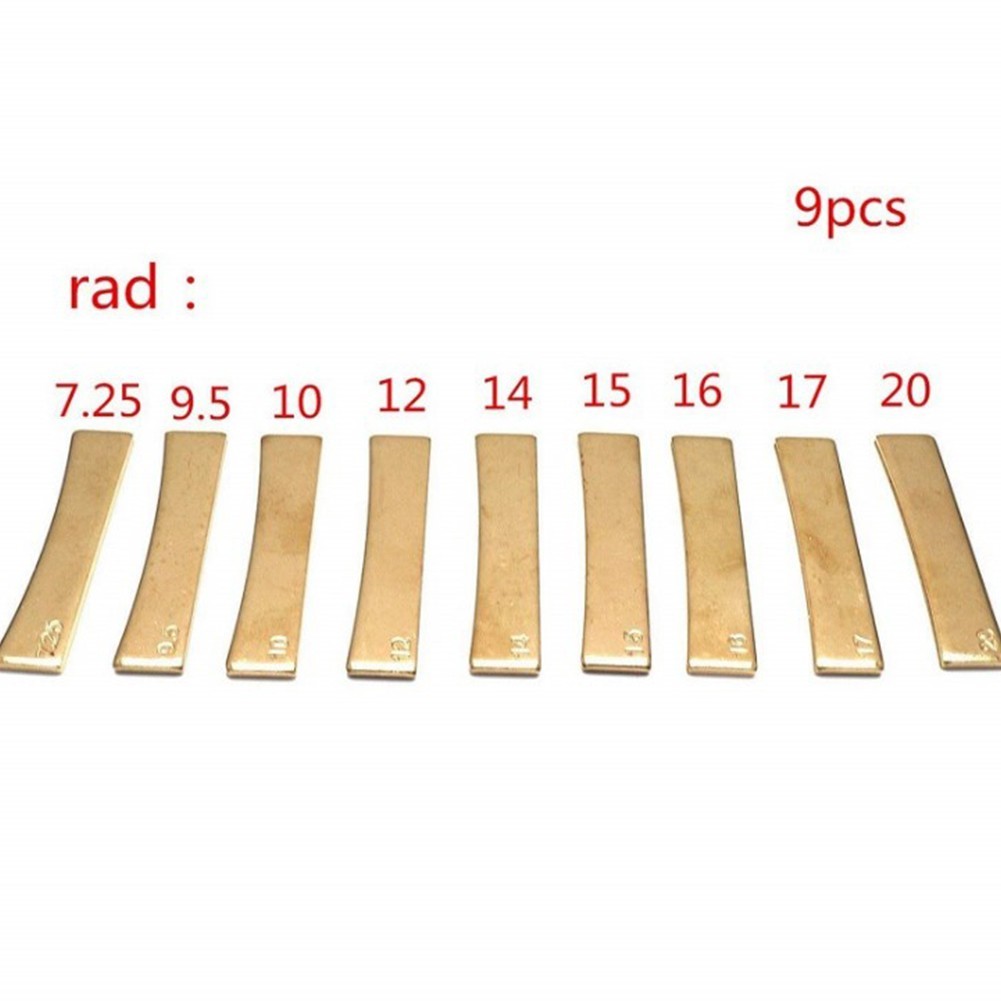 Fingerboard Handheld Fret Press Insert Tool with 9 Radius Inserts Guitar Luthier