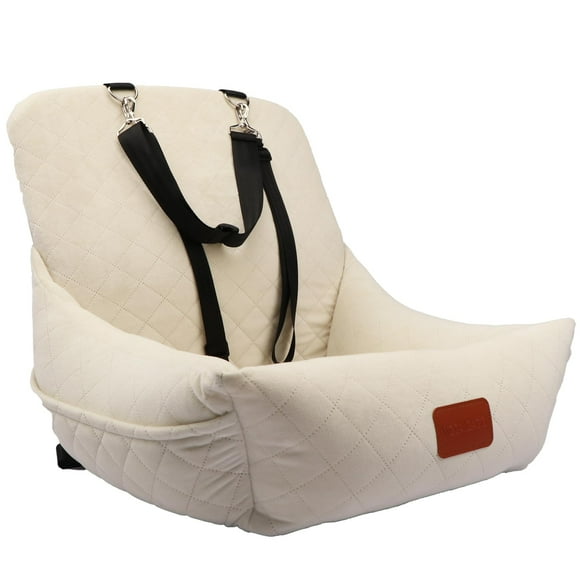 Asiento de coche Wooaidagg de tela ultrasuave para perros pequeños