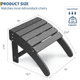 thumbnail image 4 of Adirondack Ottoman Footrest for Adirondack Chair,HDPE All Weather Outdoor Folding Foot Stool for Porch, Backyard, Lawn, 4 of 8