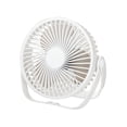 thumbnail image 3 of Ventilador de escritorio USB enchufable, mini ventilador portátil compacto, pequeño ventilador personal de 3 velocidades para casa, oficina, viajes, coche y mochileros. Blanco, 3 of 9