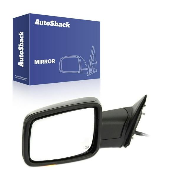 AutoShack Side View Mirror Power Heated Black | Replacement for 2013-2019 Ram 1500 2013-2019 Ram 2500 2013-2019 Ram 3500 2013-2018 Ram 4500 2013-2018 Ram 5500 | Driver Side | 1-PC