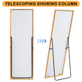 thumbnail image 5 of Dovelina 64"x 21" Metal Framed Rectangle Floor Mirror, Full Length Mirror with Free Standing, Bedroom Mirror, 5 of 8