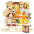 thumbnail image 1 of Juguetes de comida para desayuno para niños, masa frita realista, bollos al vapor, patatas fritas, fideos, juguetes infantiles, 1 of 4