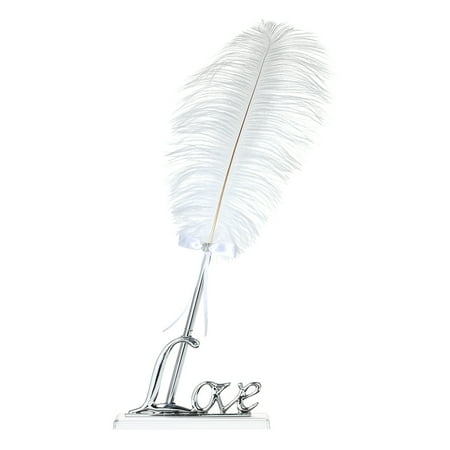Retro Style White Feather Signing Pen with