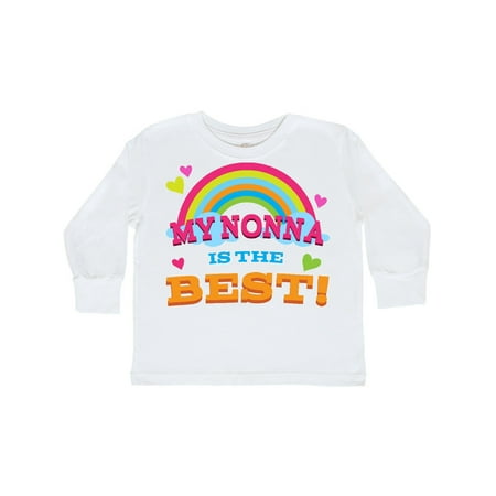 

Inktastic My Nonna is the Best Gift Toddler Toddler Girl Long Sleeve T-Shirt