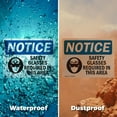 thumbnail image 6 of (2 Pack) Safety Glasses Required In This Area OSHA Notice Sign 10 Inch X 7 Inch Indoor / Outdoor Rust-Free Aluminum Metal Signs for Workplace, Workshop, and Construction Site, Made in, 6 of 8