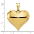 thumbnail image 2 of Finest Gold 10K Yellow Gold Polished 3-D Heart Pendant, 2 of 2