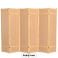 thumbnail image 6 of 6 ft. Tall Jute Shoji Screen - 6 Panel - Natural, 6 of 6