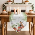 thumbnail image 3 of Table Runners 90 Inches Long, Pastoral Mushroom Fox Cotton Linen Kitchen Dining Coffee Table Runner for Party Home Decor, Watercolor Eucalyptus Botanical Tabletop Dresser Scarves Runner 13x90 Inch, 3 of 9
