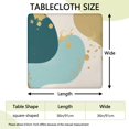 thumbnail image 2 of Teal Gold Splash Marble Square Fitted Tablecloth with Elastic Edge,Square Table Cover,Washable Elastic Table Cover for Home Kitchen Party Decor 36"x36", 2 of 6