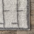 thumbnail image 6 of nuLOOM Zelda Machine Washable Wool Modern Geometric Runner Rug, 2' x 8', Ivory, 6 of 9
