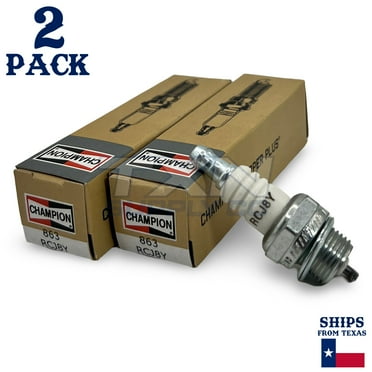 Champion 863 RCJ8Y Copper Plus Spark Plug for Kawasaki, 2.39 oz, 2 Pack