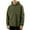 Army Green, variant on Men's Fleece Pullover Hoodies Casual Midlayer Block Hooded Sweatshirt with Hidden Pockets Black XS
