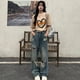 thumbnail image 4 of Pantalones vaqueros de cintura alta para mujer, Jeans de pierna ancha, holgados, ropa de calle recta, estilo Hip Hop, Estilo Vintage americano, Y2k, 4 of 5