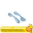 thumbnail image 4 of Baby Dinner Set in Blue color Cute Elephant Shape including Suction Tray and Utensils by Muqee Peeko - (3 Piece Set), 4 of 10