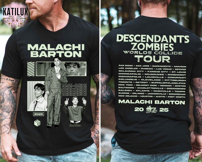 Descendants Zombies Worlds Collide Tour 2025 T-Shirt, Malachi