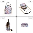 thumbnail image 3 of FORMRS Crossbody Bag for Women Shoulder Cell Phone Purse with Zipper, Pink Art Pattern, 3 of 7