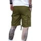 thumbnail image 4 of Mens Cargo Shorts Verano Casual Color Sólido Moda Bolsillos Cordón Cintura Elástica, Cómodo para Al Aire Libre Y la Playa, 4 of 9