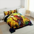 thumbnail image 3 of jejeloiu Boho Theme Bedding Comforter Set,Bohemian God Twin Comforter Sets,Merry Xmas Bedding Set For Men Women,Ultra Soft Home Decor Reversible,2-Piece, 3 of 8