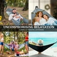 thumbnail image 4 of Tranquillo 600lb Capacity 2 Persons 2 Hammocks Included/Foldable Portable Hammocks with Stand, Tree Straps, Carry Bags for Garden Camping, Grey, 4 of 19