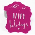thumbnail image 2 of Inkdotpot Pack Of 50 Real Silver Foil Bracket Shape Paper Tags Happy Holiday Favor Hang Tags, 2 of 6