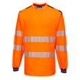 thumbnail image 1 of Portwest - Camiseta PW3 de Punto de Manga Larga de Seguridad para Hombre (Naranja, Marino), 1 of 2