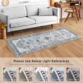 thumbnail image 2 of Boho Vintage Round Rug ft- Faux Wool Dreely Washable Area Rug Small Distressed Throw Rugs Floor Carpet for Door Mat Entryway Bedrooms Laundry (Round - ; Diameter Border ), 2 of 6